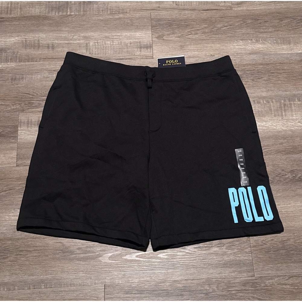 Polo Ralph Lauren Men's Size 4XB Black Fleece Shorts 4XL Big RL 67